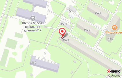 ОДС Жилищник района Зюзино на Болотниковской улице, 45 к 3 на карте