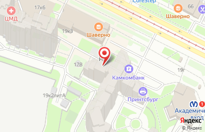 ВелоДрайв на Академической на карте