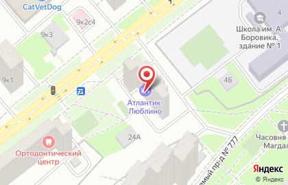 Мини-отель Атлантик-Люблино на метро Братиславская на карте
