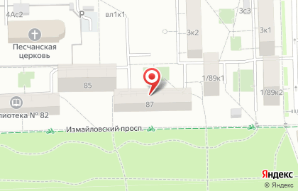 Район Восточное Измайлово Совет пенсионеров, ветеранов войны, труда, Вооруженных Сил и правоохранительных органов в Измайловском проезде на карте