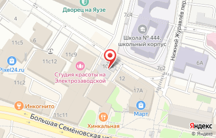Студия эпиляции Topaz Lazer на площади Журавлёва на карте