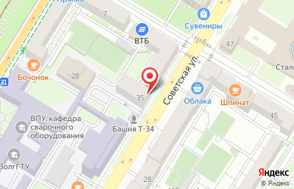 Общежитие ВолгГТУ в Центральном районе на карте