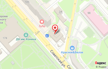 Магазин детских товаров Кораблик на Советской улице в Егорьевске на карте
