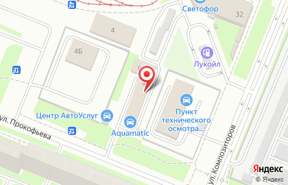 Aquamatica на улице Прокофьева на карте
