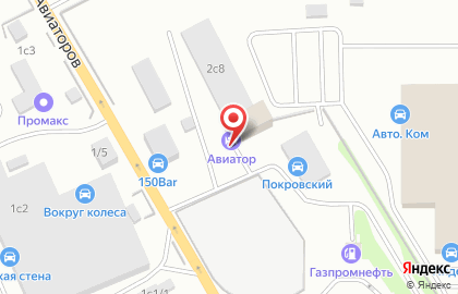 Гостиничный комплекс Авиатор на улице Авиаторов на карте