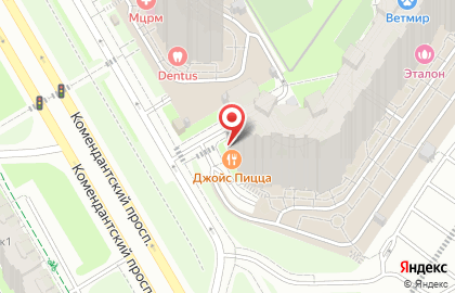  Joy's Pizza на Комендантском на карте