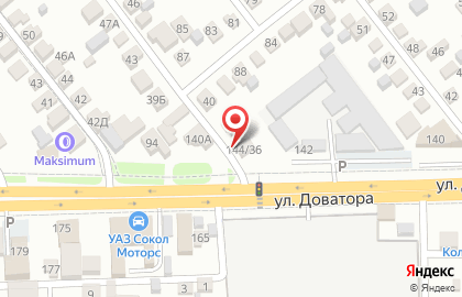 Торговая фирма Ролакс на улице Доватора на карте