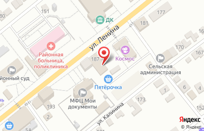 Супермаркет Пятёрочка, сеть супермаркетов на улице Ленина на карте