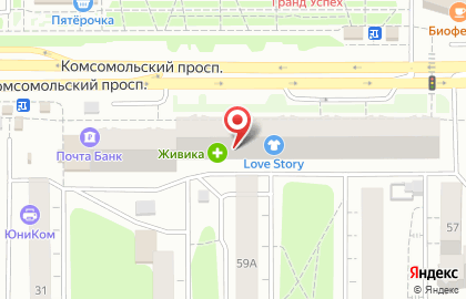 Бар Суши WOK на Комсомольском проспекте, 61 на карте