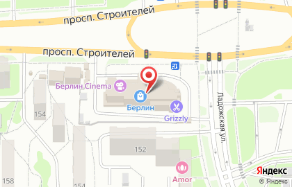 Перекресток на проспекте Строителей на карте