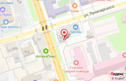 Магазин книг Книголюб на улице Луначарского на карте