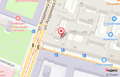 Типография для бизнеса Ленпечати на улице Академика Лебедева на карте