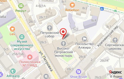 Столовая Трапезная на улице Петровка на карте