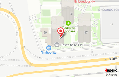 Грибоедовский, ЗАО ПИК-РЕГИОН на Уинской улице на карте
