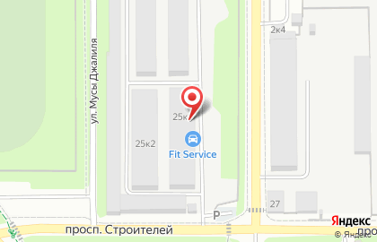 Автосервис FIT SERVICE на проспекте Строителей в Новосибирске на карте