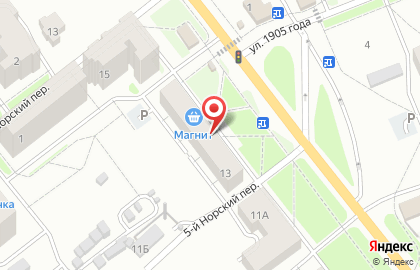 Сеть супермаркетов Магнит в Дзержинском районе на карте