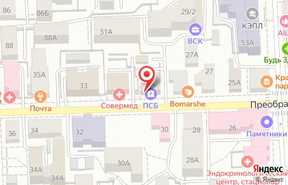 ПСБ на Преображенской улице на карте