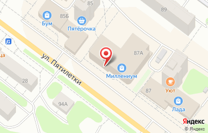 Салон связи МТС на улице Пятилетки на карте