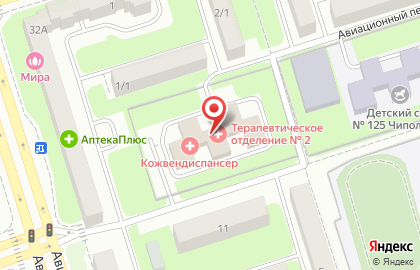 Поликлиника Брянская городская поликлиника №4 в Авиационном переулке на карте