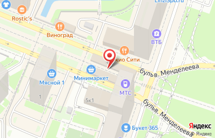 Салон связи МегаФон на бульваре Менделеева на карте