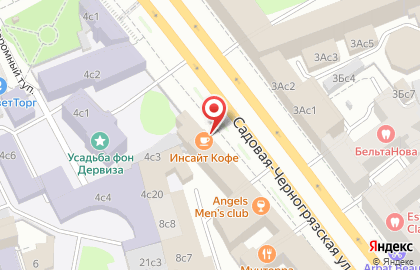 СЦ "Ракурс" на Садовой-Черногрязской улице на карте