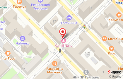 Студия красоты Kamili Nails на метро Маяковская на карте