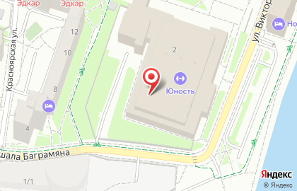 Бассейн Дворца спорта Юность на улице Маршала Баграмяна на карте