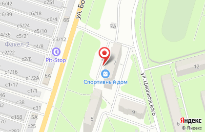 Спортивный дом на улице Циолковского на карте