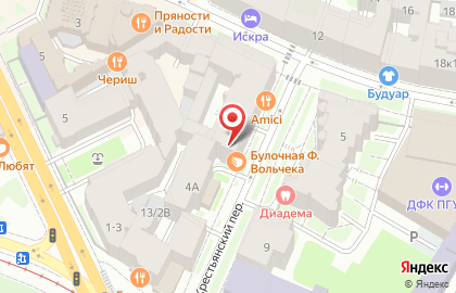 Булочные Ф. Вольчека на Малой Посадской улице на карте