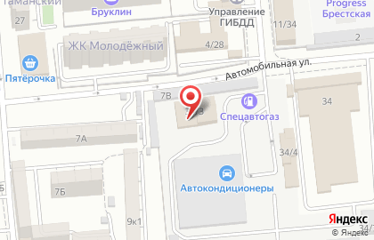 Автокомплекс Астраханский таксопарк на Брестской улице на карте