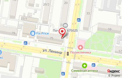 Магазин 1001 мелочь в Благовещенске на карте