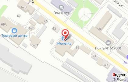 Магазин Монетка в Перми на карте