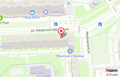Магазин входных и межкомнатных дверей Двери Нева на улице Ижорского Батальона на карте