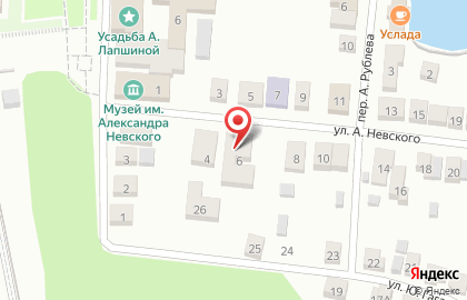 Детский оздоровительно-образовательный центр на улице А.Невского на карте