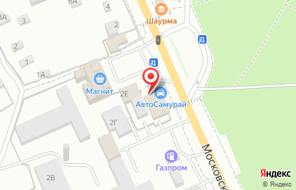 Автосервис АвтоСамурай на Московском шоссе на карте