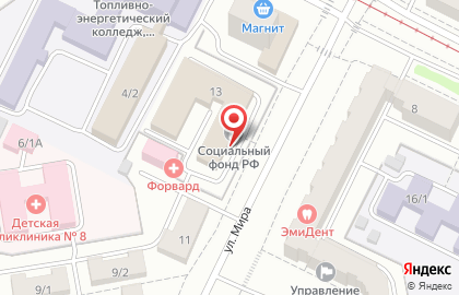 Управление Пенсионного фонда РФ в Орджоникидзевском районе в г. Уфе на карте
