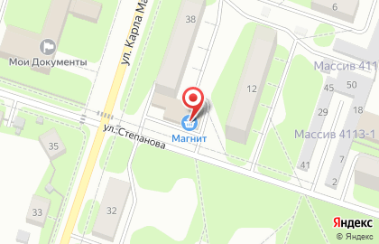 Супермаркет Магнит на улице Карла Маркса на карте