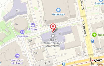 Калининградский государственный технический университет на улице Профессора Баранова на карте