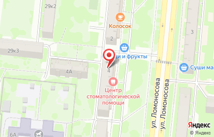 Политическая партия Новые люди на улице Ломоносова на карте