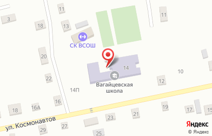 Вагайцевская средняя общеобразовательная школа им. Н.Н. Медведева на карте