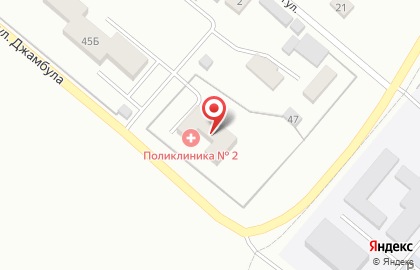 Поликлиника Детской городской больницы на улице Джамбула на карте