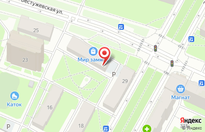 Аванта на Бестужевской улице на карте