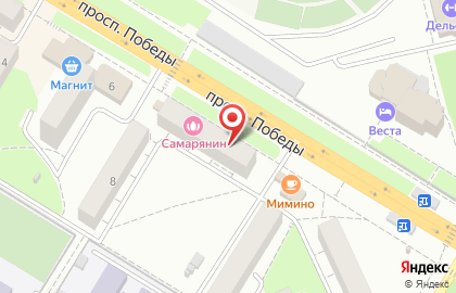 Супермаркет Фабрика Качества на проспекте Победы, 10 в Новокуйбышевске на карте
