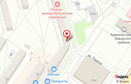 Ближний в Заводском районе на карте