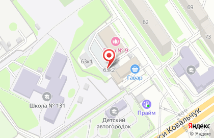 Автостоянка в Новосибирске на карте
