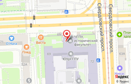 Банкомат Челябинвестбанк на проспекте Ленина, 69 на карте