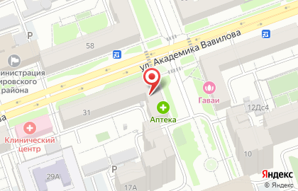 Дешевая аптека на улице Академика Вавилова на карте