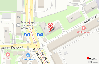 Магазин канцелярских товаров InФормат на улице Багратиона на карте