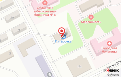 Супермаркет Пятёрочка в Челябинске на карте