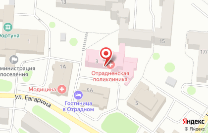 Детская Поликлиника на улице Гагарина 3 на карте